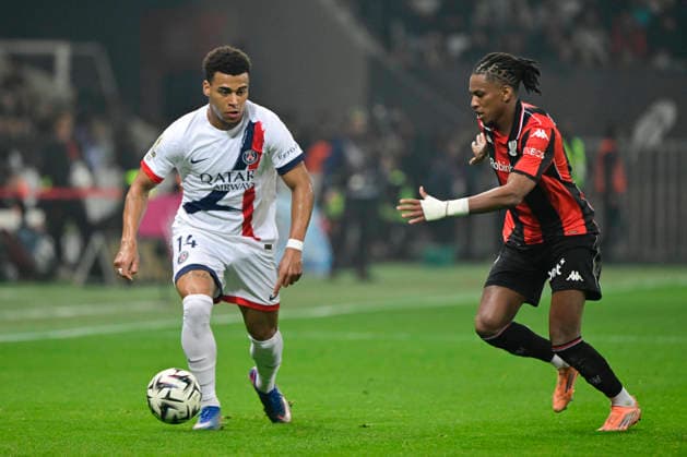 FOOTBALL : OGC Nice VS Paris Saint-Germain - Ligue 1 McDonald s - 21 03 2026 DÃ sirÃ DouÃ (PSG) - Ligue 1 McDonald™s match between OGC Nice and Paris Saint Germain on March 21, 2026 at the Allianz Riviera Stadium in Nice. NiceFrance  Copyright: xWilliamxCannarellax