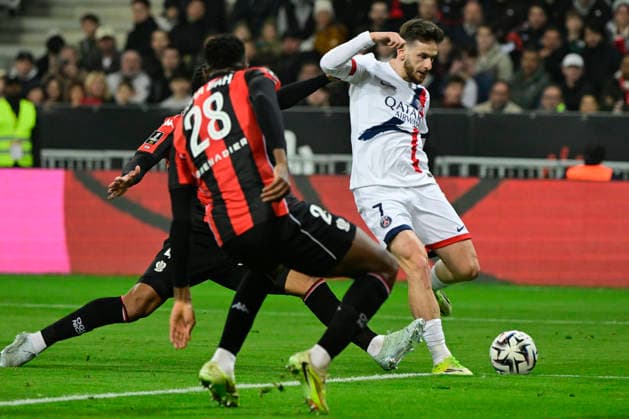 FOOTBALL : OGC Nice VS Paris Saint-Germain - Ligue 1 McDonald s - 21 03 2026 Khvicha Kvaratskhelia (PSG) - Ligue 1 McDonald™s match between OGC Nice and Paris Saint Germain on March 21, 2026 at the Allianz Riviera Stadium in Nice. NiceFrance  Copyright: xWilliamxCannarellax