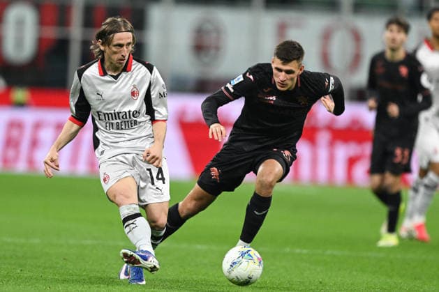 AC Milan v Torino FC - Serie A Luka Modric of AC Milan in action during the Italian Serie A football match between AC Milan and Torino FC at Giuseppe Meazza San Siro Stadium in Milan, Italy, on February 21, 2023. Milano Italy  Copyright: xTizianoxBallabiox originalFilename:ballabio-acmilana260321_npuFj.jpg