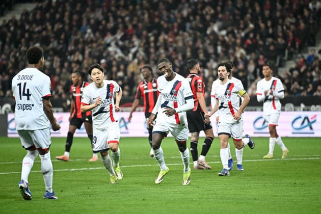 OGC Nice v Paris Saint-Germain - Ligue 1 McDonald s 2025 2026 19 Lee KANG IN (psg) - 25 Nuno MENDES (psg) during the Ligue 1 McDonald s match between Nice and Paris Saint-Germain at Allianz Riviera on March 21, 2026 in Nice, France. Nice France  Copyright: xFEPx 776348332