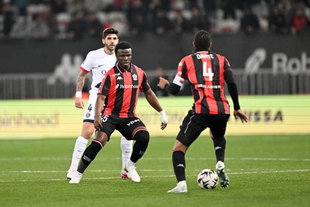 OGC Nice v Paris Saint-Germain - Ligue 1 McDonald s 2025 2026 55 Youssouf NDAYISHIMIYE (ogcn) during the Ligue 1 McDonald s match between Nice and Paris Saint-Germain at Allianz Riviera on March 21, 2026 in Nice, France. Nice France  Copyright: xFEPx 776348332