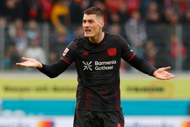 Fussball, 1. Bundesliga, 27. Spieltag, 2025 2026, 1. FC Heidenheim vs. Bayer 04 Leverkusen, 21.03.2026, Voith-Arena, Heidenheim, Deutschland, Patrik SCHICK Bayer 04 Leverkusen 14 unzufrieden Heidenheim Voith-Arena Baden-Württemberg Deutschland *** Football, 1 Bundesliga, Matchday 27, 2025 2026, 1 FC Heidenheim vs Bayer 04 Leverkusen, 21 03 2026, Voith Arena, Heidenheim, Germany, Patrik SCHICK Bayer 04 Leverkusen 14 dissatisfied Heidenheim Voith Arena Baden Württemberg Germany Copyright: xGaetanoxDixRosax
