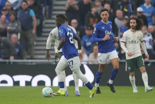 Everton v Chelsea, Premier League Idrissa Gana Gueye of Everton during the Premier League match between Everton and Chelsea at Hill Dickinson Stadium, Liverpool, UK on 21 March 2026. Liverpool Hill Dickinson Stadium Merseyside UK Editorial use only DataCo restrictions apply See www.football-dataco.com , Copyright: xAlunxRobertsx PSI-23944-0243