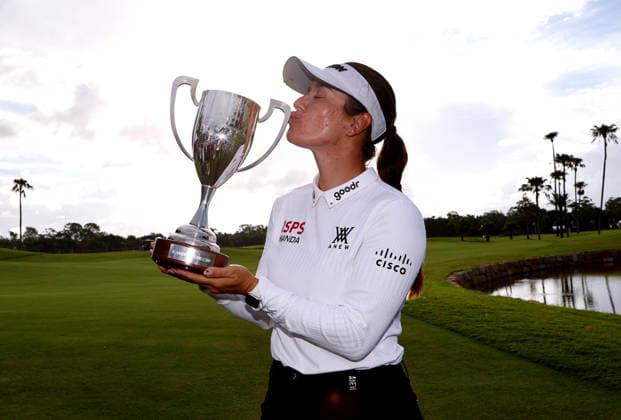 GOLF AUSTRALIAN WPGA, Australia s Hannah Green celebrates her victory during the final round of the 2026 Australian WPGA Championship at Sanctuary Cove Golf and Country Club on the Gold Coast, Sunday, March 22, 2026. ( NO ARCHIVING, EDITORIAL USE ONLY GOLD COAST QUEENSLAND AUSTRALIA  Copyright: xx 20260322159212948100