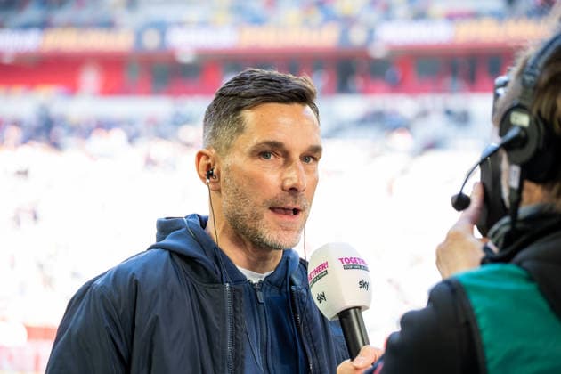 Deutschland: 2.Bundesliga 2025 26 Fortuna Düsseldorf vs Hertha BSC, 27. Spieltag - 22.03.2026 - MERKUR SPIEL-ARENA (Düsseldorf): im TV Interview vor der Partie Stefan Leitl (Cheftrainer, Hertha BSC)