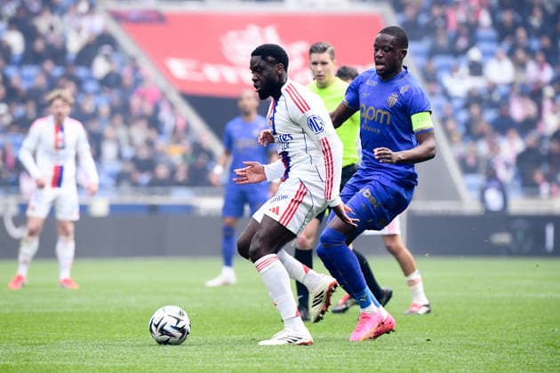 Olympique Lyonnais v AS Monaco - Ligue 1 McDonald s 2025 2026 05 Orel MANGALA (ol) - 06 Denis ZAKARIA (asm) during the Ligue 1 McDonald s match between Lyon and Monaco at Groupama Stadium on March 22, 2026 in Lyon, France. Lyon France  Copyright: xFEPx 776348333