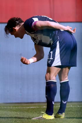 REESE Fabian Kapitaen Team Hertha BS jubelt nach seinem Tor zum 1 : 2 2. Fussball Bundesliga Saison 2025-2026 Spiel Fortuna Duesseldorf - Hertha BSC 2 : 5 am 22.03. 2026 in Duesseldorf DFL REGULATIONS PROHIBIT ANY USE OF PHOTOGRAPHS as IMAGE SEQUENCES and or QUASI-VIDEO