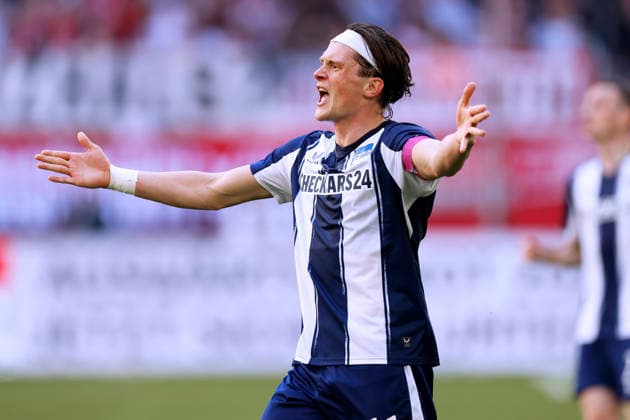 REESE Fabian Kapitaen Team Hertha BSC 2. Fussball Bundesliga Saison 2025-2026 Spiel Fortuna Duesseldorf - Hertha BSC 2 : 5 am 22.03. 2026 in Duesseldorf DFL REGULATIONS PROHIBIT ANY USE OF PHOTOGRAPHS as IMAGE SEQUENCES and or QUASI-VIDEO