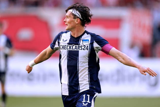 REESE Fabian Kapitaen Team Hertha BSC 2. Fussball Bundesliga Saison 2025-2026 Spiel Fortuna Duesseldorf - Hertha BSC 2 : 5 am 22.03. 2026 in Duesseldorf DFL REGULATIONS PROHIBIT ANY USE OF PHOTOGRAPHS as IMAGE SEQUENCES and or QUASI-VIDEO