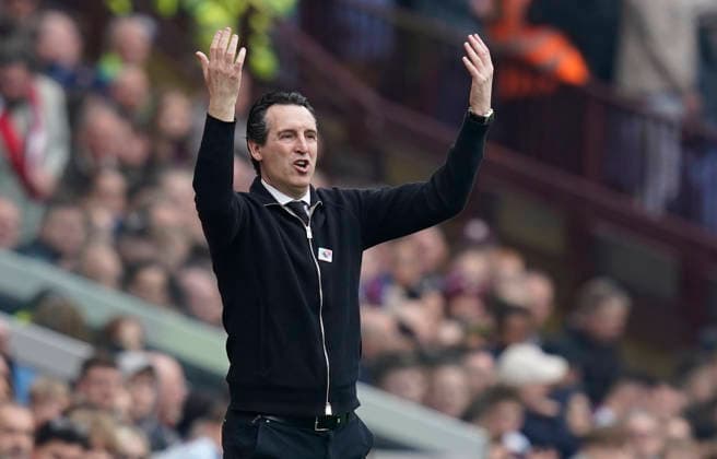 Birmingham, England, 22nd March 2026. Unai Emery manager of Aston Villa during the Aston Villa vs West Ham United Premier League match at Villa Park, Birmingham. Picture credit should read: Andrew Yates Sportimage EDITORIAL USE ONLY. No use with unauthorised audio, video, data, fixture lists, club league logos or live services. Online in-match use limited to 120 images, no video emulation. No use in betting, games or single club league player publications. SPI_022_AY_VILLA_WEST_HAM SPI-4635-0022