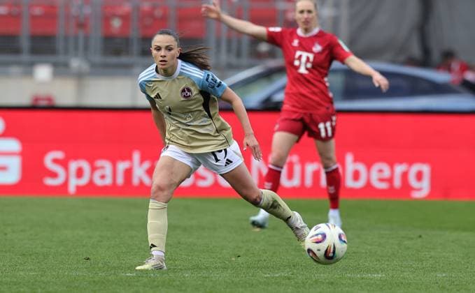 22.03.2026 - Fussball - Saison 2025 2026 - 1. Frauen - Fussball - Bundesliga - 21. Spieltag: 1. FC Nürnberg FCN ( Club ) - 1. FC Köln - Sportfoto Zink DaMa - xdaxmax - Sanja Homann (19, 1. FC Nürnberg FCN )