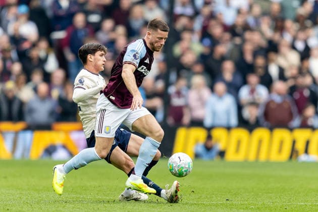 Aston Villa v West Ham United, Premier League Aston Villa midfielder Ross Barkley (6) battles for possession during the Premier League match between Aston Villa and West Ham United at Villa Park, Birmingham, UK on 22 March 2026. Birmingham Villa Park West Midlands UK Editorial use only DataCo restrictions apply See www.football-dataco.com , Copyright: xManjitxNarotrax PSI-23950-0023