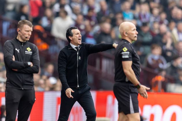 Aston Villa v West Ham United, Premier League Aston Villa Head Coach Unai Emery shouts instructions during the Premier League match between Aston Villa and West Ham United at Villa Park, Birmingham, UK on 22 March 2026. Birmingham Villa Park West Midlands UK Editorial use only DataCo restrictions apply See www.football-dataco.com , Copyright: xManjitxNarotrax PSI-23950-0025