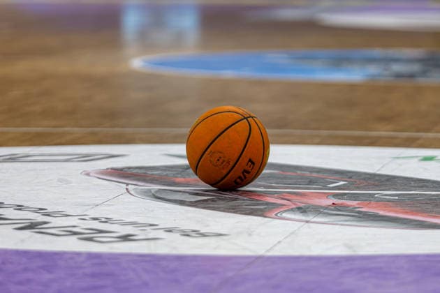 ProA, BG Goettingen vs. Artland Dragons, Sparkassen-Arena Goettingen; 22.03.2026 ProA, Goettingen, Germany - 22.03.2026: Ein ruhender Basketball während einer Auszeit, Barmer ProA 2. Basketball Bundesliga, Spiel der BG Goettingen vs. Artland Dragons, Sparkassen-Arena Goettingen Copyright: xBEAUTIFULxSPORTS Freudensteinx