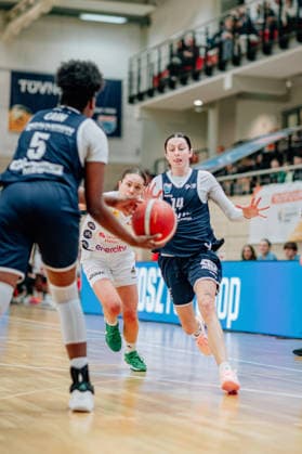 BB-1BL Damen Syntainics MBC Lions - TK Hannover Luchse Katelyn Shumate (GISA Lions MBC) waehrend der Saison 2025-2026 in der DBBL Toyota Bundesliga Syntainics MBC Lions und TK Hannover Luchse in der SWH Arena am 22. March 2026 in Halle Saale, Sachsen Anhalt, Deutschland