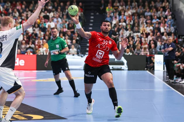 22.03.2026, Handball, Länderspiel Herren, Deutschland - Ägypten, ÖVB-Arena Bremen: Yehia Elderea (Egypt 39) xKamilxWilkowskixPressefotoKochx Bremen Deutschland