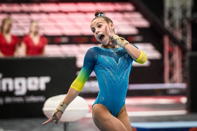 Sport Bilder des Tages Madelyn Fazio ( 102, AUS) - Boden 41. DTB Pokal, 22.03.2026, Stuttgart (Porsche Arena), GER 41. DTB Pokal, 22.03.2026, Stuttgart (Porsche Arena), GER Stuttgart *** Madelyn Fazio 102, AUS Boden 41 DTB Pokal, 22 03 2026, Stuttgart Porsche Arena , GER 41 DTB Pokal, 22 03 2026, Stuttgart Porsche Arena , GER Stuttgart Copyright: xSandyxDinkelackerx EP_SDR