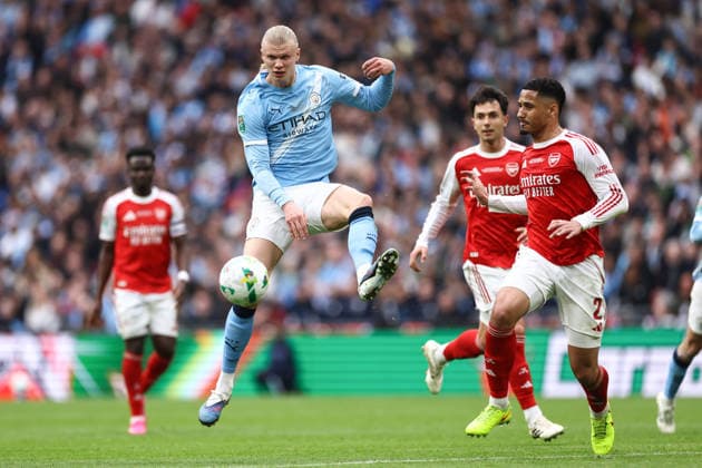 Carabao Cup Final 22 March 2026, London - Carabao Cup Final - Arsenal v Manchester City - Erling Haaland of Manchester City - Photo: Jacques Feeney Offside. London UK Copyright: xJacquesxFeeneyx xOffsidexOffside