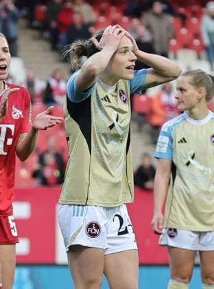 22.03.2026 - Fussball - Saison 2025 2026 - 1. Frauen - Fussball - Bundesliga - 21. Spieltag: 1. FC Nürnberg FCN ( Club ) - 1. FC Köln - Sportfoto Zink DaMa - xdaxmax - Nastassja Lein (24, 1. FC Nürnberg FCN ) enttäuscht Enttäuschung