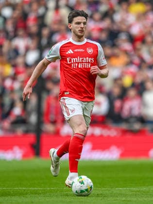 Arsenal v Manchester City Carabao Cup Declan Rice of Arsenal during the Carabao Cup Final between Arsenal and Manchester City at the Emirates Stadium, London 22 03 2026 UK Newspapers OUT Copyright: xKarlxVallantinex FIL-23173-0048