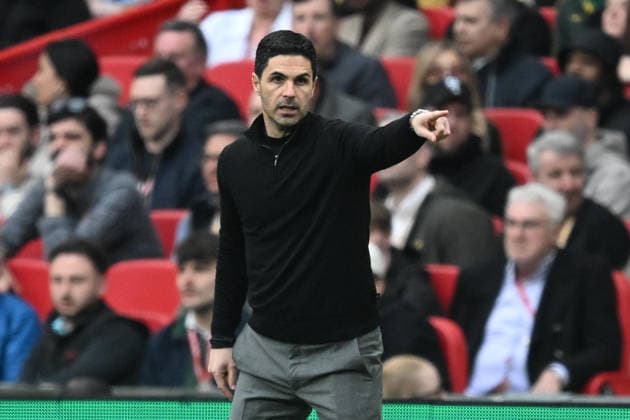 Arsenal v Manchester City, EFL Cup, Cup Final Arsenal manager Mikel Arteta gestures during the EFL Cup match between Arsenal and Manchester City at Wembley Stadium, London, UK on 22 March 2026. London Wembley Stadium Greater London UK Editorial use only DataCo restrictions apply See www.football-dataco.com , Copyright: xGrahamxHuntx PSI-23937-0076