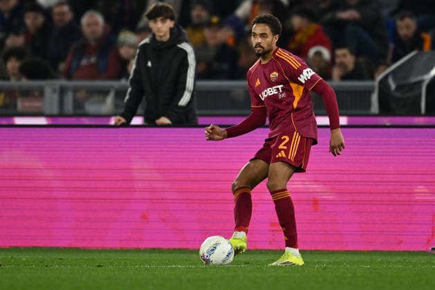 Devyne Rensch of A.S. Roma is in action during the 30th day of the Serie A Championship between A.S. Roma and U.S. Lecce at the Olympic Stadium on March 22, 2026 in Rome, Italy.  Copyright: xDomenicoxCippitelli IPAxSportx xipa-agency.netx xx IPA_73301138 IPA_Agency_IPA73301138