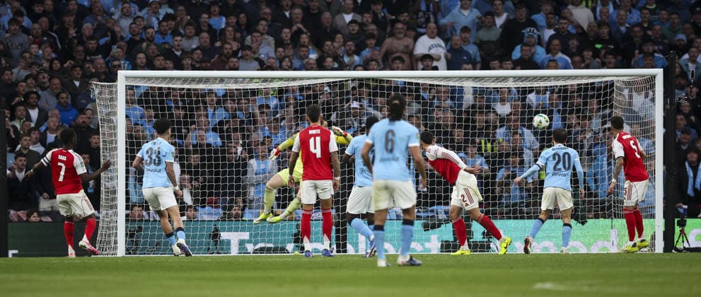 Manchester City v Arsenal, EFL Cup Final 22.03.26 Manchester City v Arsenal, EFL Cup Final Bradley Ormesher The Times Nico O Reilly of Manchester City scoring his teams 2nd goal  Copyright: xBradleyxOrmesherx NINTCHDBPICT001068733518