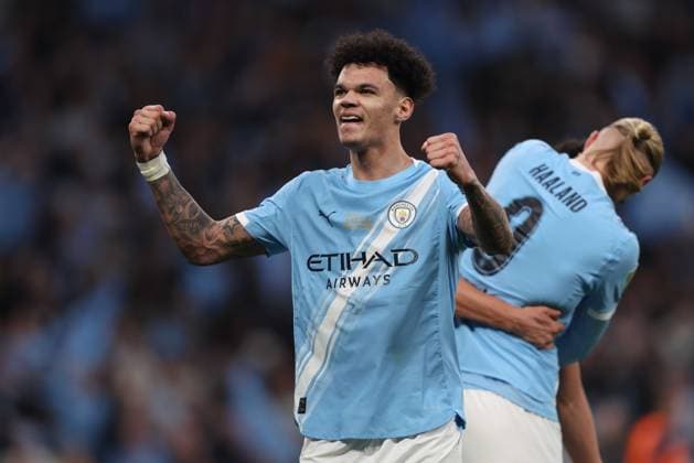 LONDON, ENGLAND, MARCH 22: GOAL 2-0, Nico O Reilly of Manchester City goal celebration after scoring a goal to put Manchester City 2-0 ahead during the match between Arsenal FC and Manchester City FC in the Carabao Cup Final at Wembley Stadium in London, England, on March 22. (Photo by Daniel Weir) Copyright: xDanielxWeir SportsxPressxPhotox Sportspressphoto_SPR116574