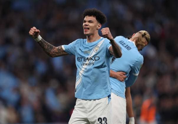 LONDON, ENGLAND, MARCH 22: GOAL 2-0, Nico O Reilly of Manchester City goal celebration after scoring a goal to put Manchester City 2-0 ahead during the match between Arsenal FC and Manchester City FC in the Carabao Cup Final at Wembley Stadium in London, England, on March 22. (Photo by Daniel Weir) Copyright: xDanielxWeir SportsxPressxPhotox Sportspressphoto_SPR116577