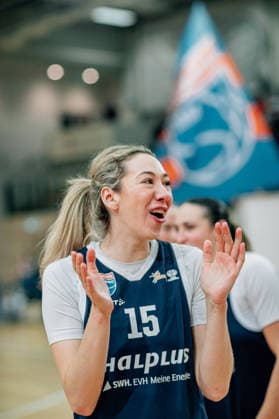 BB-1BL Damen Syntainics MBC Lions - TK Hannover Luchse Sona Svetlikova (GISA Lions MBC) waehrend der Saison 2025-2026 in der DBBL Toyota Bundesliga Syntainics MBC Lions und TK Hannover Luchse in der SWH Arena am 22. March 2026 in Halle Saale, Sachsen Anhalt, Deutschland