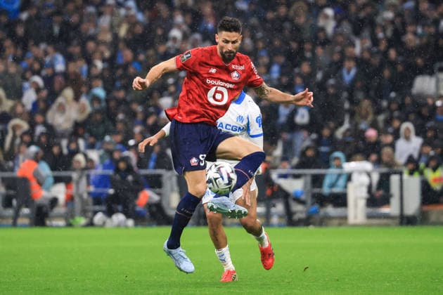 France - Ligue 1 McDonald - Olympique de Marseille vs Lille OSC - 22 03 2026 FRANCE, MARSEILLE, MARCH 22. Olivier Giroud of Lille during the Ligue 1 McDonald football match between Olympique de Marseille and Lille OSC on March 22, 2026 at Stade Velodrome in Marseille, France. Photo by Manuel Blondeau AOP.Press Marseille Stade Velodrome Provence France Copyright: x ManuelxBlondeau AOP.Pressx AOP20260322-0008