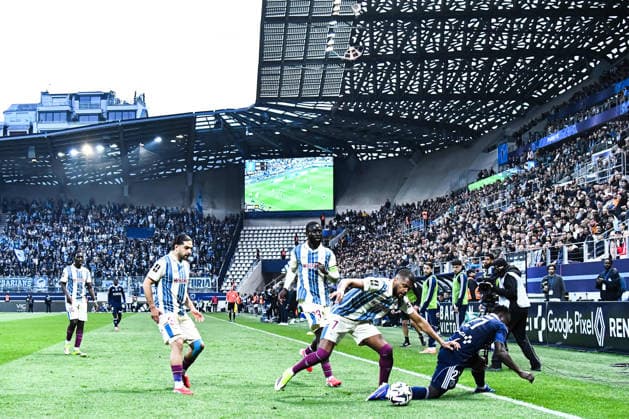 FOOTBALL : Paris FC vs Le Havre AC - Ligue 1 - JournÃ e 27 - 22 03 2026 LoÃ¯c Nego (AC Le Havre) Moses Simon (Paris FC) ParisFrance  Copyright: xBaptistexAutissierx