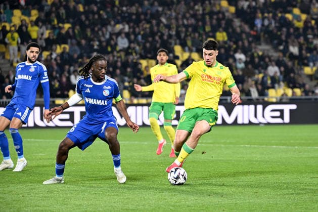 FC Nantes v RC Strasbourg Alsace - Ligue 1 McDonald s 2025 2026 06 Ismael DOUKOURE (rcsa) - 10 Matthis ABLINE (fcn) during the Ligue 1 McDonald s match between Nantes and Strasbourg at Stade de la Beaujoire on March 22, 2026 in Nantes, France. Nantes France  Copyright: xFEPx 776348329