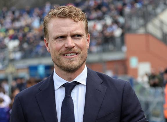 Foto IPP Donato Marmo, Como, 22-03-2026 Calcio Campionato di Serie A 2025 2026, Como-Pisa Nella foto l allenatore del Pisa, Oscar Hiljemark. Italy Photo Press World Copyright. italy ITALY  Copyright: xR4924_italyphotopressx