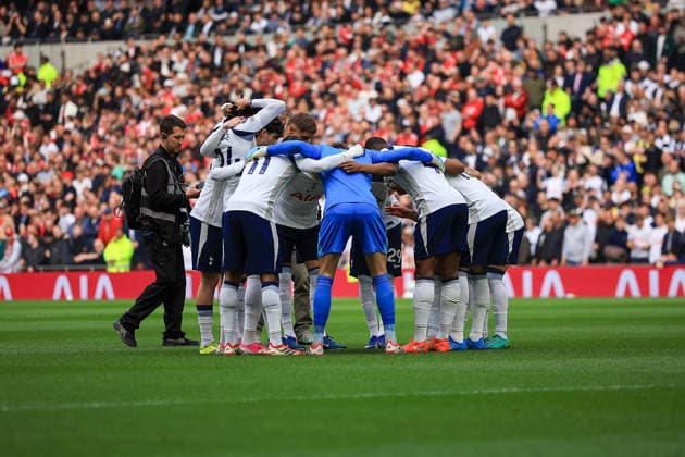 Tottenham Hotspur v Nottingham Forest, Premier League Tottenham Hotspur team huddle during the Premier League match between Tottenham Hotspur and Nottingham Forest at Tottenham Hotspur Stadium, London, UK on 22 March 2026. London Tottenham Hotspur Stadium London UK Editorial use only DataCo restrictions apply See www.football-dataco.com , Copyright: xChrisxFoxwellx PSI-23945-0179