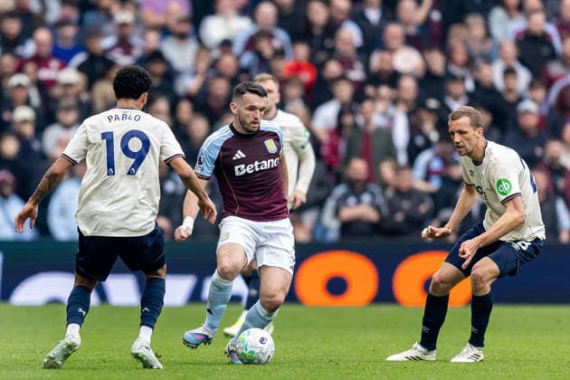 Aston Villa v West Ham United, Premier League Aston Villa midfielder John McGinn (7) in action during the Premier League match between Aston Villa and West Ham United at Villa Park, Birmingham, UK on 22 March 2026. Birmingham Villa Park West Midlands UK Editorial use only DataCo restrictions apply See www.football-dataco.com , Copyright: xManjitxNarotrax PSI-23950-0109
