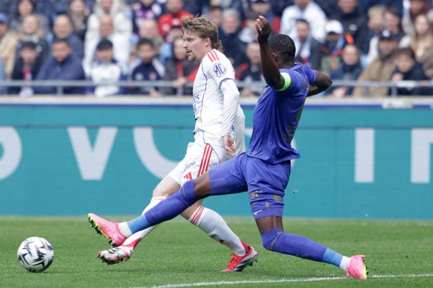 PAVEL SULC, Olympique Lione, Ligue 1, 2025-26, Olympique Lyonnais vs Monaco 1-2, 22-03-2026, Contrasto, Action LIGUE 1 2025-26 OLYMPIQUE LIONE-MONACO 1-2