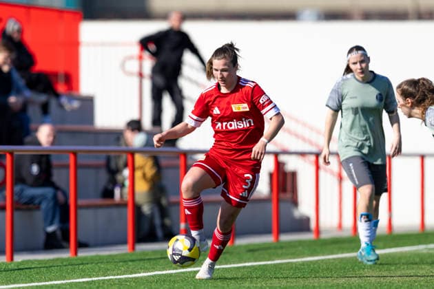 Regionalliga-Nordost Frauen: 1. FC Union Berlin II vs. 1. FFV Erfurt; Berlin; 22.03.2026 Katja Orschmann ( 3; 1. FC Union Berlin II) Regionalliga-Nordost Frauen: 1. FC Union Berlin II vs. 1. FFV Erfurt; Trainingszentrum Oberspree KR1; 22.03.2026 Copyright: xBEAUTIFULxSPORTS Duehringx
