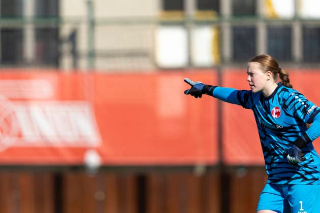 Regionalliga-Nordost Frauen: 1. FC Union Berlin II vs. 1. FFV Erfurt; Berlin; 22.03.2026 Anne Büchner ( 1; 1. FFV Erfurt) Regionalliga-Nordost Frauen: 1. FC Union Berlin II vs. 1. FFV Erfurt; Trainingszentrum Oberspree KR1; 22.03.2026 Copyright: xBEAUTIFULxSPORTS Duehringx