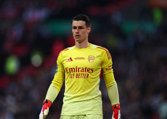 22nd March 2026; Wembley Stadium, London, England; Carabao Cup Final Football, Arsenal versus Manchester City; Goalkeeper Kepa Arrizabalaga of Arsenal  JPxFletcher Content restricted for UK based newspaper