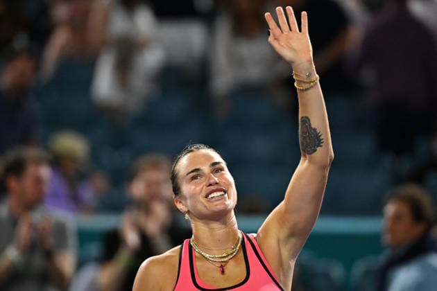 Itau Miami Open - Aryna Sabalenka Aryna Sabalenka (RUS) during her third round match at the Itau Miami Open in Miami , USA, on March 22, 2026. Photo by Corinne Dubreuil ABACAPRESS.COM Miami United States  Copyright: xDubreuilxCorinne ABACAx