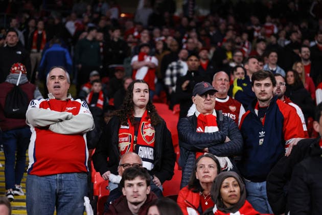 Carabao Cup Final 22 March 2026, London - Carabao Cup Final - Arsenal v Manchester City - Arsenal fans watch on - Photo: Jacques Feeney Offside. London UK Copyright: xJacquesxFeeneyx xOffsidexOffside