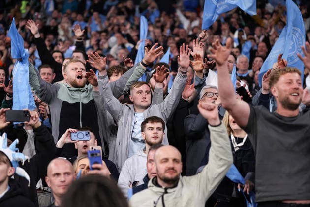 Carabao Cup Final 22 March 2026, London - Carabao Cup Final - Arsenal v Manchester City - Manchester City fans - Photo: Jacques Feeney Offside. London UK Copyright: xJacquesxFeeneyx xOffsidexOffside