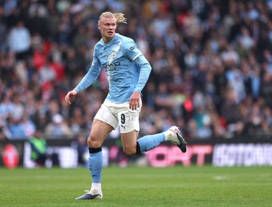 Erling Haaland (MC) at the Carabao Cup Final Arsenal v Manchester City match, at Wembley Stadium, London, UK on 22nd March 2026. 