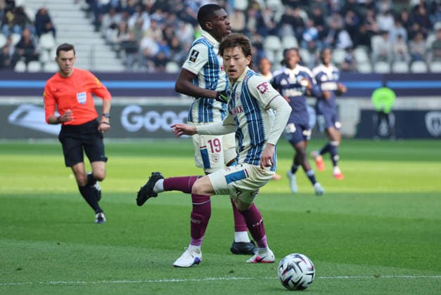 Paris FC vs Le Havre (J27 Ligue 1 McDonald s) 22 mars 2026 Ayumu Seko Paris FC vs Le Havre (J27 Ligue 1 McDonald s) 22 mars 2026 au stade Jean Bouin Ã Paris. Paris FC vs. Le Havre (Matchday 27, McDonald s Ligue 1) March 22, 2026, at Jean Bouin Stadium in Paris.  Copyright: xFabricexChasseryx