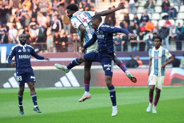 Paris FC vs Le Havre (J27 Ligue 1 McDonald s) 22 mars 2026 Adama Camara et Issa Soumare Paris FC vs Le Havre (J27 Ligue 1 McDonald s) 22 mars 2026 au stade Jean Bouin Ã Paris. Paris FC vs. Le Havre (Matchday 27, McDonald s Ligue 1) March 22, 2026, at Jean Bouin Stadium in Paris.  Copyright: xFabricexChasseryx