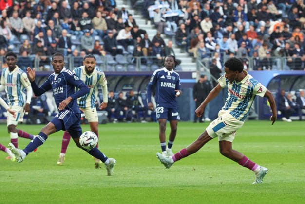 Paris FC vs Le Havre (J27 Ligue 1 McDonald s) 22 mars 2026 TimothÃ e PembelÃ Paris FC vs Le Havre (J27 Ligue 1 McDonald s) 22 mars 2026 au stade Jean Bouin Ã Paris. Paris FC vs. Le Havre (Matchday 27, McDonald s Ligue 1) March 22, 2026, at Jean Bouin Stadium in Paris.  Copyright: xFabricexChasseryx