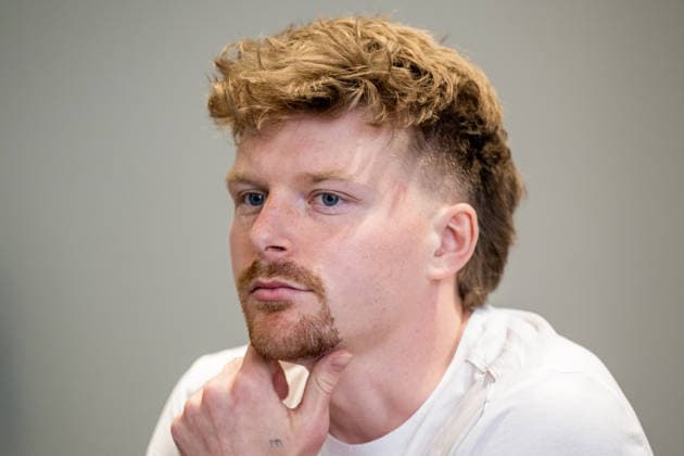 Midfielder Pavel Sulc speaks at a press conference, PK, Pressekonferenz of the Czech national football team before the World Cup playoffs, in Prague, Czech Republic, on March 23, 2026. (CTKxPhoto OndrejxDeml) CTKPhotoP2026032304028  CTKPhotoP2026032304028