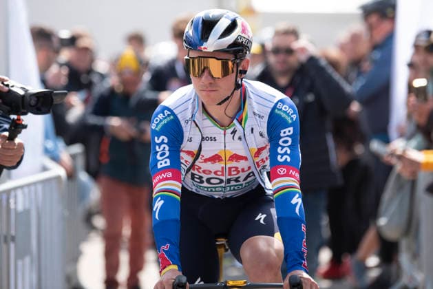 March 23, 2026, Sant Feliu De Guixols, Girona, Spain: Sant Feliu De Guixols. Belgian rider Remco Evenepoel at the Team presentation of the Volta Catalunya 2026 cycling race Sant Feliu De Guixols Spain - ZUMAm214 20260323_zip_m214_030 Copyright: xMatteoxSeccix