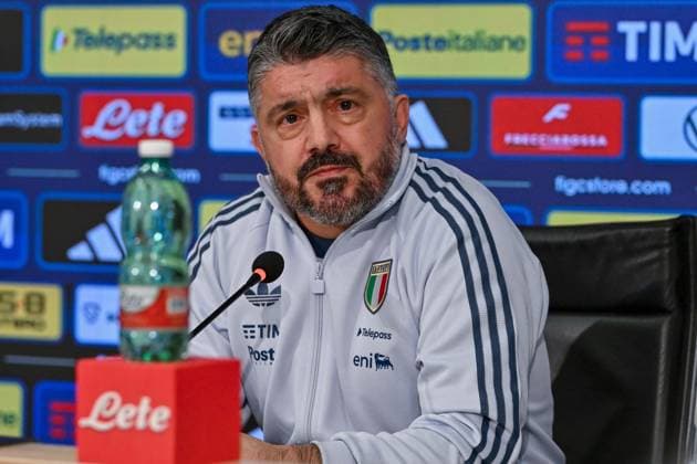 Foto IPP Lisa Guglielmi Coverciano - Firenze - 23 03 2026 Raduno della Nazionale di Calcio dell Italia nella foto Gennaro Gattuso (ct italia) Italy Photo Press - World Copyright italy ITALY  Copyright: xR4924_italyphotopressx